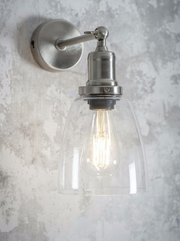 Hoxton Dome Wall Light (Satin Nickel or Antique Bronze)